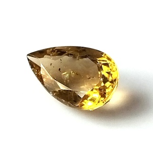 Tourmaline Jaune Non Traité, Coupe Poire, 2.00 Carats, Pierre Précieuse Naturelle Facettée, 6.8X11.2 mm, Pour la Fabrication de Bijoux - Product Image 4
