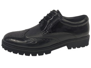 Zapatos Oxford Brogue de Piel Sintética para Hombre, con Cordones, Punta Puntiaguda, Color Sólido, Duraderos, Ajuste Amplio, para Todas las Temporadas - Product Image 5