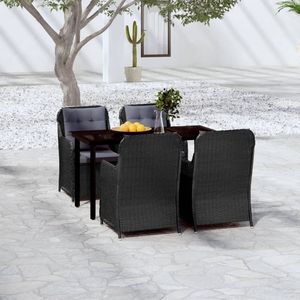 Ensemble de salle à manger de jardin gris foncé pour patio, pour meubles d'extérieur - Product Image 1