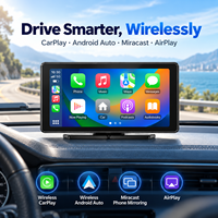 Écran portable pour voiture avec CarPlay sans fil, Android Auto, AirPlay, Miracast et écran tactile pour iPhone et véhicules Android