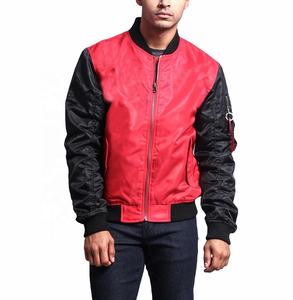 Chaqueta Bomber de Primavera para Hombre, Estilo Casual, Cuello Alto, Bordado Personalizado en la Parte Delantera, Color Sólido, Chaqueta de Nailon Satinado para Invierno - Product Image 1