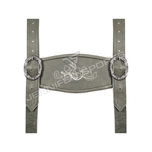 Nouvelles Lederhosen traditionnelles allemandes pour hommes, style bavarois, avec bretelles, sur mesure, en cuir de vache véritable - Product Image 5