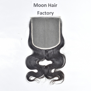 Cierre de Cabello Humano Grado 12A, Ondulado Natural, Negro, con Encaje Suizo, 100% Cabello Humano Virgen Remy, Parte Libre, Suave y Sedoso - Product Image 3