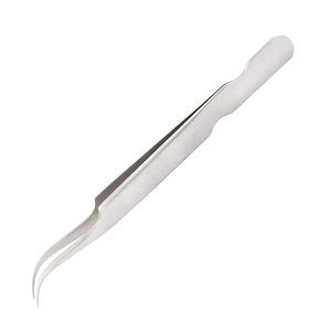 Pince à épiler professionnelle en fibre d'acier inoxydable de haute qualité nouvelle conception de type L pour les extensions de cils - Product Image 3