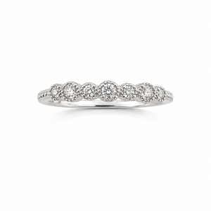 925 Sterling <b>Silver</b> Women's Half <b>Eternity</b> Band <b>Ring</b> with Cubic Zirconia Classic Minimalist High Polish Finish Wedding Party - Product Image 1