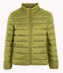 Veste matelassée pour homme GENERSA SPORTS, couleur olive, col montant, écologique, rembourrée en coton, coupe-vent, fermeture éclair, décontractée, hiver - Product Image 3