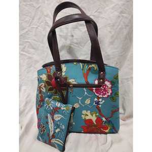 Sac à main pour femme imprimé Jaipuri, sac en coton tendance, fermeture à glissière, résistant à l'eau, pas cher pour un usage quotidien, été, automne, hiver - Product Image 1