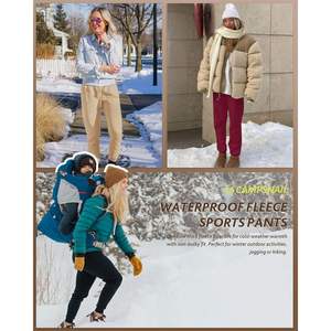 กางเกงวอร์มแนวผ้าฟลีซสำหรับผู้หญิง, กางเกงกันหนาวกันหนาวกันหนาวสำหรับวิ่งปีนเขาโยคะพร้อมกระเป๋าสำหรับใส่ปฏิบัติ2025 - Product Image 6