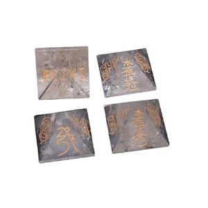 Ensemble de pierres d'agate noire naturelle pour la pratique du Reiki Usui, vente en gros |   Ensemble de Reiki en agate noire pour la décoration de la maison et la méditation - Product Image 2