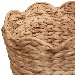Cestas Tejidas a Mano de Jacinto de Agua con Borde Festoneado (Juego de 3) - Product Image 1