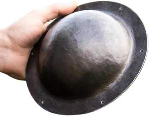 Escudo Redondo Medieval de Metal Antiguo para Reconstrucción de Escudos, Decoración del Hogar - Product Image 1