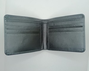 Cartera de Cuero Genuino para Hombre de Diseño Personalizado de Alta Calidad, Tendencia Actual, Bajo MOQ, Venta al por Mayor, Estilo Empresarial, Delgada, Plegable, con Múltiples Ranuras para Tarjetas - Product Image 6
