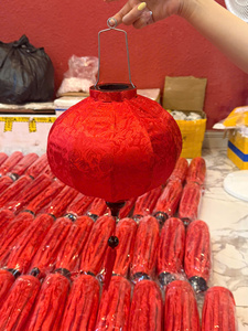 Red <b>Silver</b> Eco-Friendly Natural Handmade Traditional Chinese New Year <b>Lantern</b> Digital/Silk Screen Printing for Home Decoration - Product Image 3