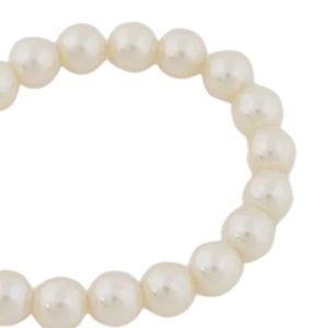   Pulsera de Perlas Blancas con Dije de Perla 1908, Elegante Joyería Elástica con Cuentas para la Muñeca, Accesorio de Moda Inspirado en Hermandades para Mujer - Product Image 2