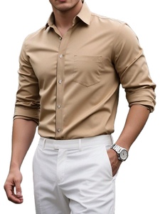 Camisa de corte recto en tela 100% algodón. Mangas largas, sin bolsillo, y disponible en una variedad de colores. - Product Image 6