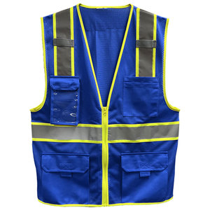 Construction <b>Worker</b> Working Reflective Tape Clothing Vest <b>Jackets</b> High Visibility Reflective Safety Industrial Security Vest - Product Image 5