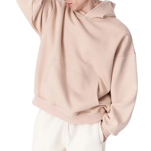 Sudadera con Capucha Extra Grande para Hombre, Color Sólido, Manga Larga, Informal, de Algodón, Felpa Francesa, para Otoño - Product Image 2