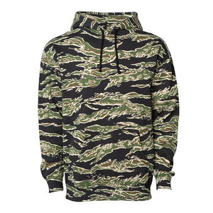 Sudadera con capucha de camuflaje de alta calidad para unisex, sudadera con capucha de forro polar extragrande, con estampado gráfico de hojas, sudadera con capucha básica de mezcla de algodón. - Product Image 4