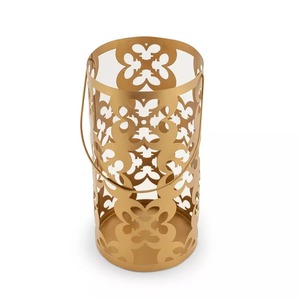 Candelabro de Aluminio Dorado Tallado a Mano, 26 cm de Alto, Ecológico, Duradero, Decoración Religiosa para el Hogar - Product Image 1
