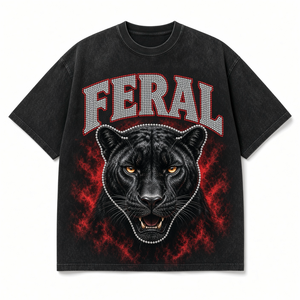Men's Rhinestone Feral Letter <b>Black</b> <b>Panther</b> Graphic <b>T</b>-<b>Shirt</b> Short Sleeve O-Neck Street Tee - Product Image 4