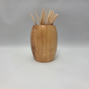 Handmade Wooden Toothpick Holder <b>Rustic</b> Style Natural Wood Table Decor Kitchen Accessory - Product Image 4