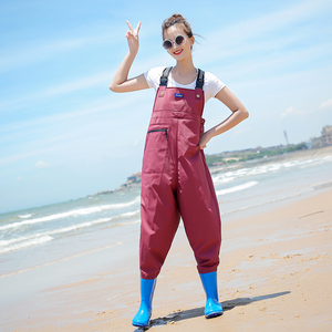 Pantalon de pluie léger en PVC pour femme, imperméable et respirant, avec bottes intégrées pour la plage - Product Image 5
