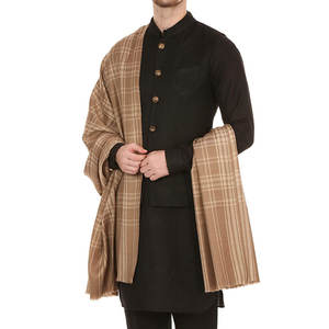 Chales de Hombre Elegantes de Alta Calidad al por Mayor, Chales con Logotipo Personalizado Impreso, Chales de Viscosa Tejida Jacquard para Hombre, Chales Casuales de Punto - Product Image 3