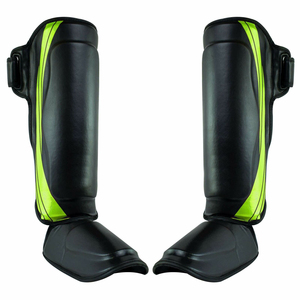 New Sports Safety Cowhide Leather Shin <b>Foam</b> <b>Pad</b> MMA Kick Boxing Leg Guards and Shin Guard Protective Foot Gear - Product Image 1