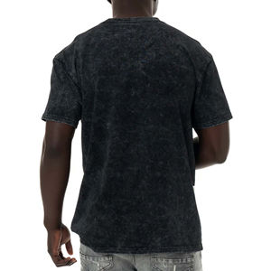 T-shirt uni personnalisé délavé à l'acide de haute qualité pour hommes, nouveau design, tissu jersey oversize 100 % coton, coupe longue, style décontracté - Product Image 4