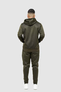 Survêtement de sport décontracté pour homme à col roulé, fermeture éclair, en polyester/coton thermique, idéal pour l'automne et l'entraînement - Product Image 6