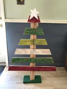 Ornement de Noël en bois écologique, décoration suspendue artisanale en bois naturel pour la décoration des fêtes - Product Image 5