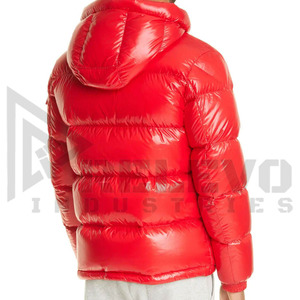 Blouson matelassé pour homme, printemps, 280g, tissu polyester isolant, à capuche, imperméable, respirant, streetwear, logo personnalisé - Product Image 3