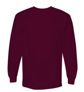 <b>Men's</b> Solid Purple Long Sleeve <b>Shirt</b> Plain Dyed Athletic Wear - Product Image 2