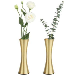 Meilleures ventes - Vase à fleurs décoratif en métal finition argentée, idéal pour la décoration de la maison, des événements et des fêtes, pot à fleurs fait main - Product Image 3
