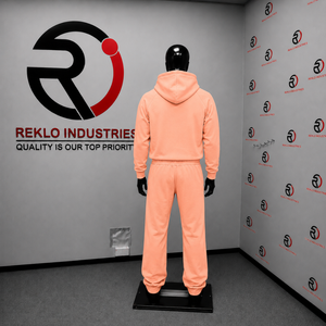Ensemble de survêtement oversize pêche pour homme, streetwear personnalisé, sweat-shirt à capuche et pantalon large à boutons-pression, vente en gros de vêtements de sport C - Product Image 4