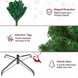 Alightup Albero di Natale Artificiale Premium in Abete 210cm con Illuminazione LED Preinstallata 1202 Rami per Uso Interno con Ornamenti in Metallo - Product Image 5