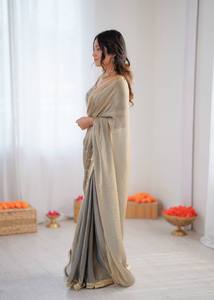 Shimmer with every step in this dazzling designer saree crafted with love styled on our <b>own</b> <b>models</b> for real vibe - Product Image 2
