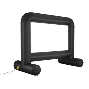 Écran de projection gonflable extérieur de 14 pieds avec sac de rangement portable, projection avant/arrière, installation facile pour projection de films - Product Image 1