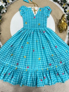 Vestido Infantil de Algodón de Calidad de Exportación con Diseño de Mangas Elegantes - Product Image 3