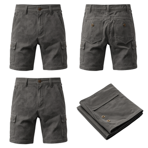 Pantalones Cortos Bávaros Pinco Sports para Hombre, Color Gris Piedra, de Lujo, Estilo Alpino, para Festivales, en Auténtico Gamuza de Vaca, con Cintura Elástica - Product Image 2