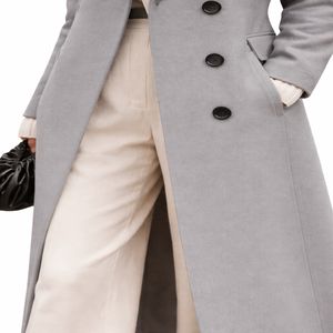 Abrigo Largo Clásico de Invierno para Mujer, de Lana Transpirable, con Doble Botonadura, Elegante, Cálido, Cómodo y Personalizable - Product Image 6
