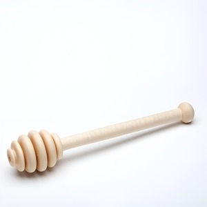 Gotero de Miel de Madera Natural Hecho a Mano de Alta Calidad con Diseño de Panal, Ecológico, Moderno, Opción de Logotipo Personalizado, Tamaño Mediano - Product Image 1