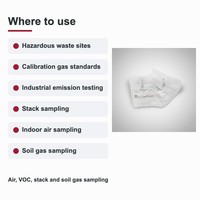 Sac d'échantillonnage de gaz TECHINSTRO Tedlar 5 litres avec film PVF et valve unique, étanche pour l'échantillonnage d'air, de COV et de gaz du sol