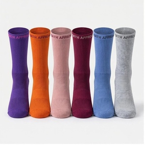 Crew Athletic <b>Socks</b> Solid Color Breathable Spandex Polyester <b>Running</b> Yoga <b>Socks</b> for Adults Summer Season - Product Image 1