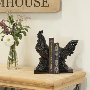 Modern Metal Vertical Book Stand & Bookends Elegant Handmade Durable 2-Piece Set for Home Decor Tabletop Display - Product Image 6