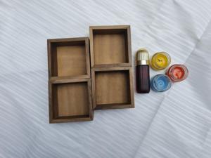 Cuenco de Madera Rústico Hecho a Mano para Velas |   Contenedor Decorativo para Velas de Lujo - Product Image 5