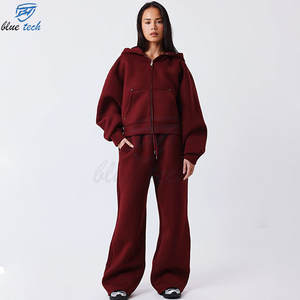 Conjunto Deportivo Informal Personalizado para Mujer, Sudadera con Capucha Holgada y Pantalones, Ropa Deportiva Cómoda para Calle y Gimnasio, 100% Algodón Transpirable - Product Image 6