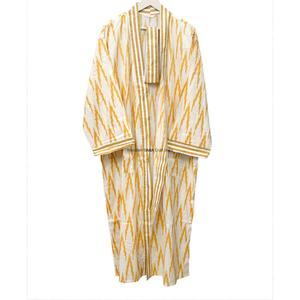 Elegant Style Full Length Kimono <b>Robe</b> Floral Pattern V-neck Belt Closure Quick <b>Dry</b> Comfortable Everyday Wear <b>Women's</b> 100% Cotton - Product Image 5