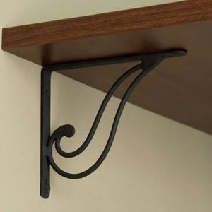 <b>Wall</b> Mounted Iron Shelf Bracket Strong Metal Support for <b>Floating</b> <b>Shelves</b> Home Office Kitchen Storage Display - Product Image 6