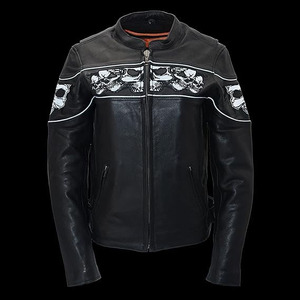 SAMROZ SPORTS Chaqueta de Motociclista de Cuero para Mujer, Estilo Scooter, Deportiva y Elegante - Product Image 2